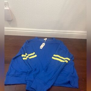 nwt sundry Sweatshirt with Yellow Stripes XL
